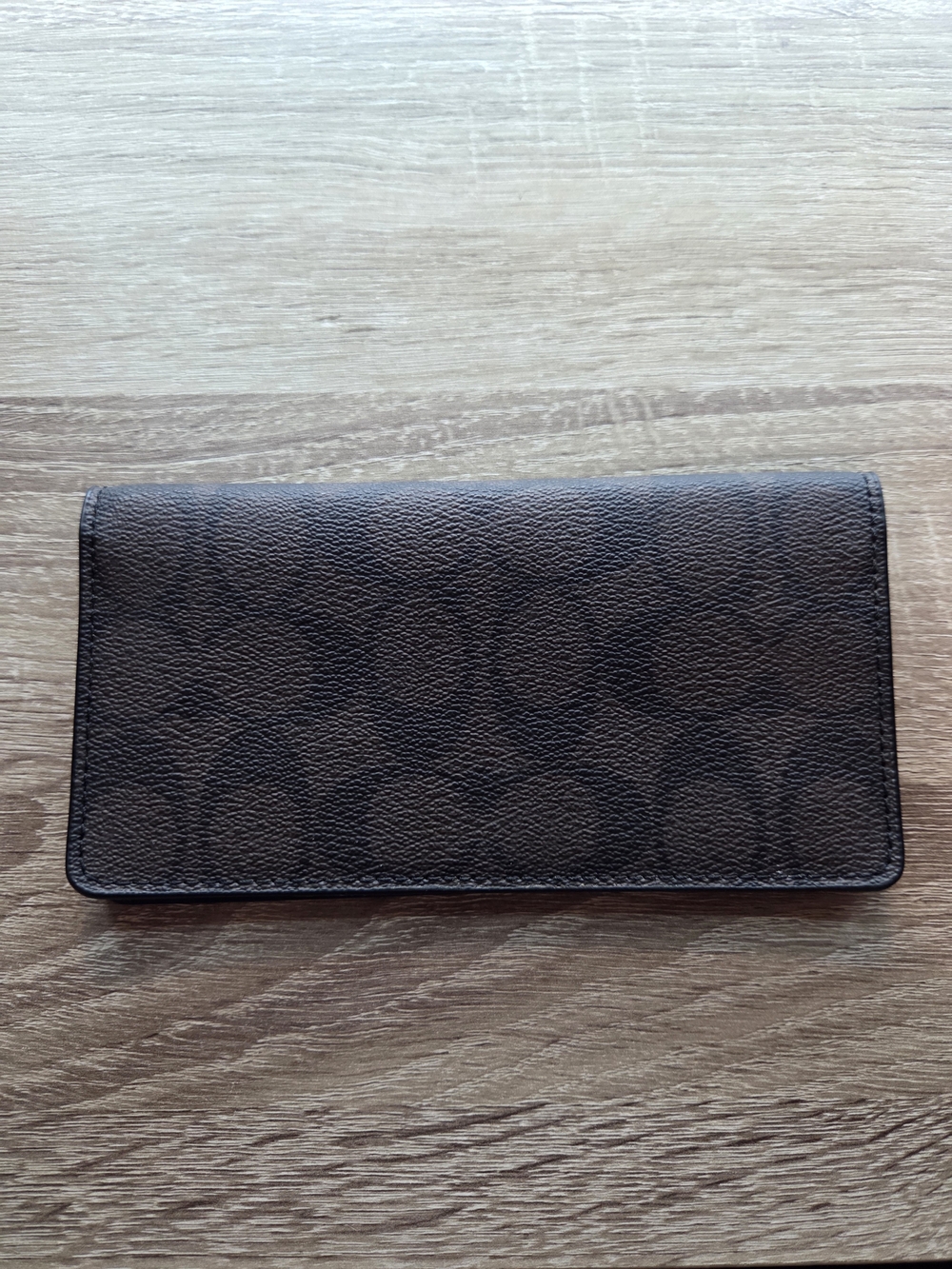 Coach Brown Signature Checkbook Cover